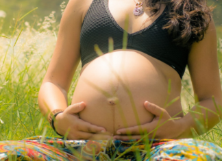 pregnant woman in a field