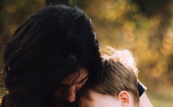 mom and son hugging | mom guilt